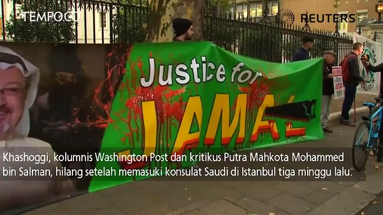 Aksi Solidaritas Tewasnya Jamal Khashoggi di London
