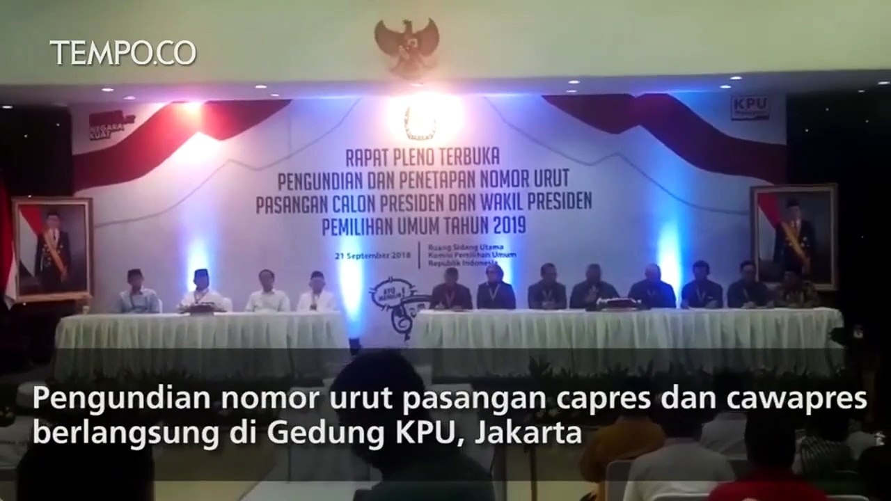 Dapat Nomor Urut Satu, Jokowi: Tagline Menyusul