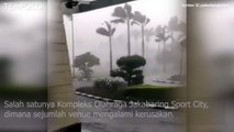 Hujan Badai di Palembang, Kompleks Jakabaring Porak Poranda
