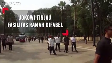 Jokowi Tinjau Fasilitas Ramah Difabel di GBK