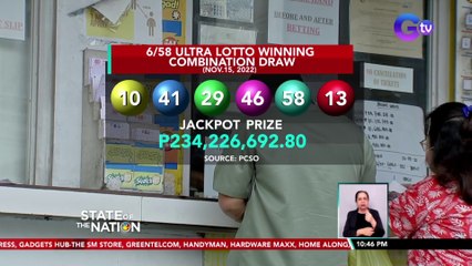 Mahigit P234-M na premyo sa Ultra Lotto 6/58, hindi pa natatamaan | SONA