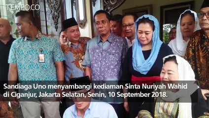 Sandiaga Uno Sambangi Keluarga Gusdur, Ini Pesan Sinta Nuriyah