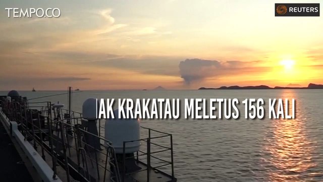 Gunung Anak Krakatau Meletus 156 Kali, Dramatis Aliran Lava Pijarnya
