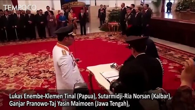 Presiden Joko Widodo Melantik Gubernur dan Wakil Gubernur