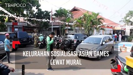 Kelurahan Soasialisasi Asian Games Lewat Mural