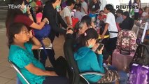 Korban Gempa Masih Bertahan di Bandara Palu