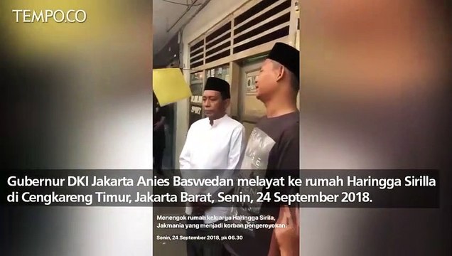 Anies Baswedan Melayat Suporter Persija yang Tewas Dikeroyok