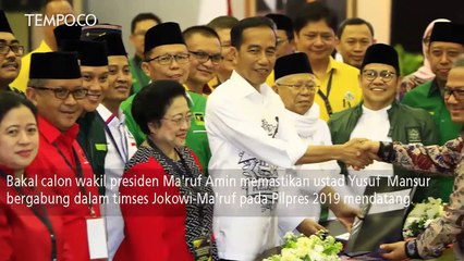 Ma'ruf Amin Pastikan Yusuf Mansur Bergabung di Tim Sukses