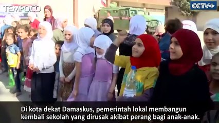 Pulang dari Pengungsian, Warga Suriah Bangun Kembali Rumahnya