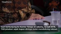 TGB: Saya Dukung Jokowi Sejak Lama