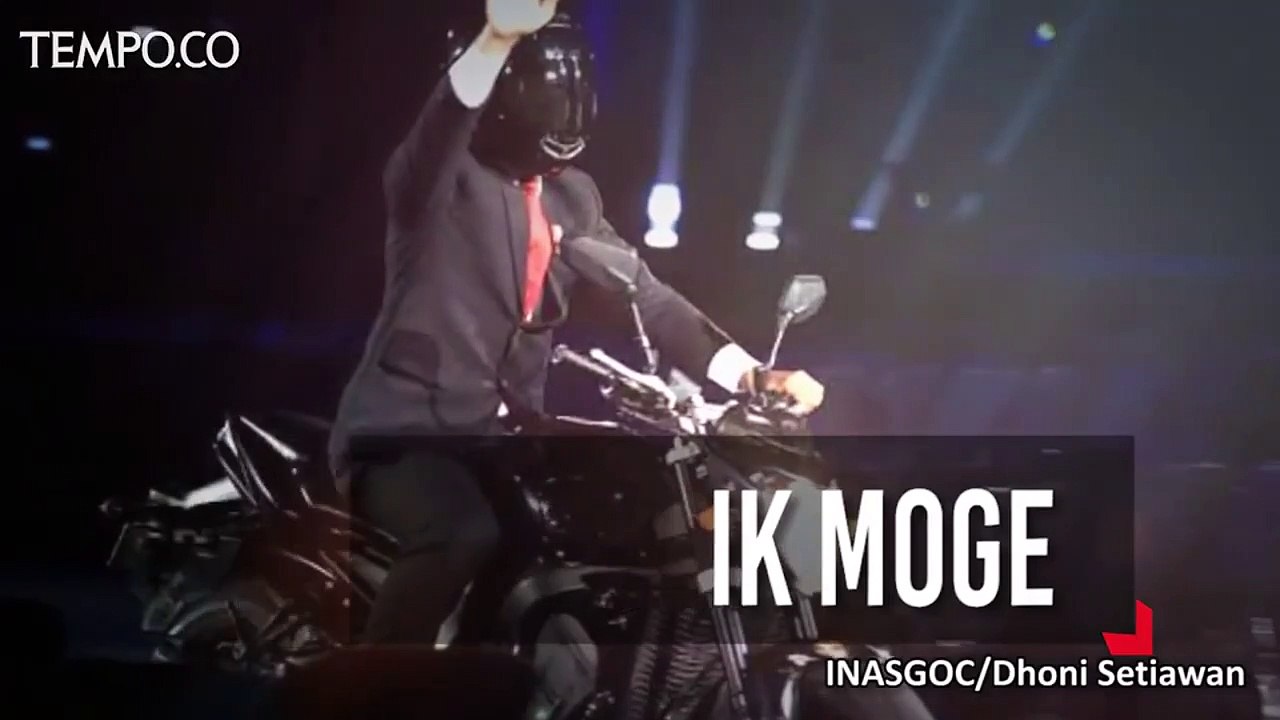 Pembukaan Asian Games, Jokowi Naik Moge