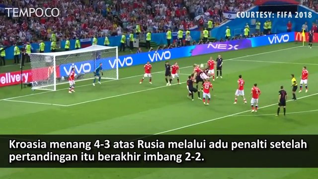 Piala Dunia 2018 Kroasia Singkirkan Rusia Lewat Adu Penalti
