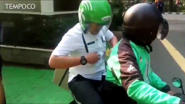 Tempat Khusus Ojek Online di Balai Kota DKI