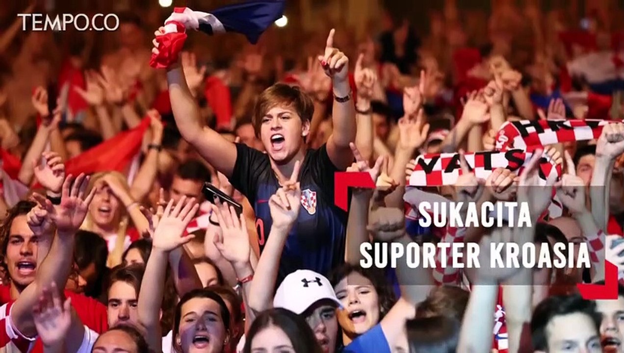 Suporter Bersukacita Usai Kroasia Taklukan Denmark di Piala Dunia