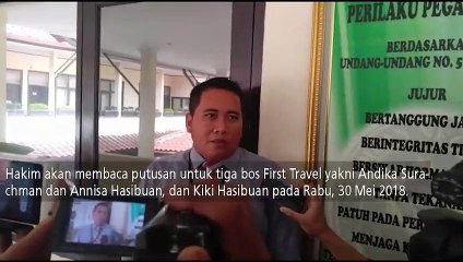 Tiga Bos First Travel Divonis Pekan Depan