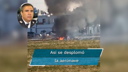 Momento exacto en el que cae el helicóptero donde murió el titular de SSP-de Aguascalientes