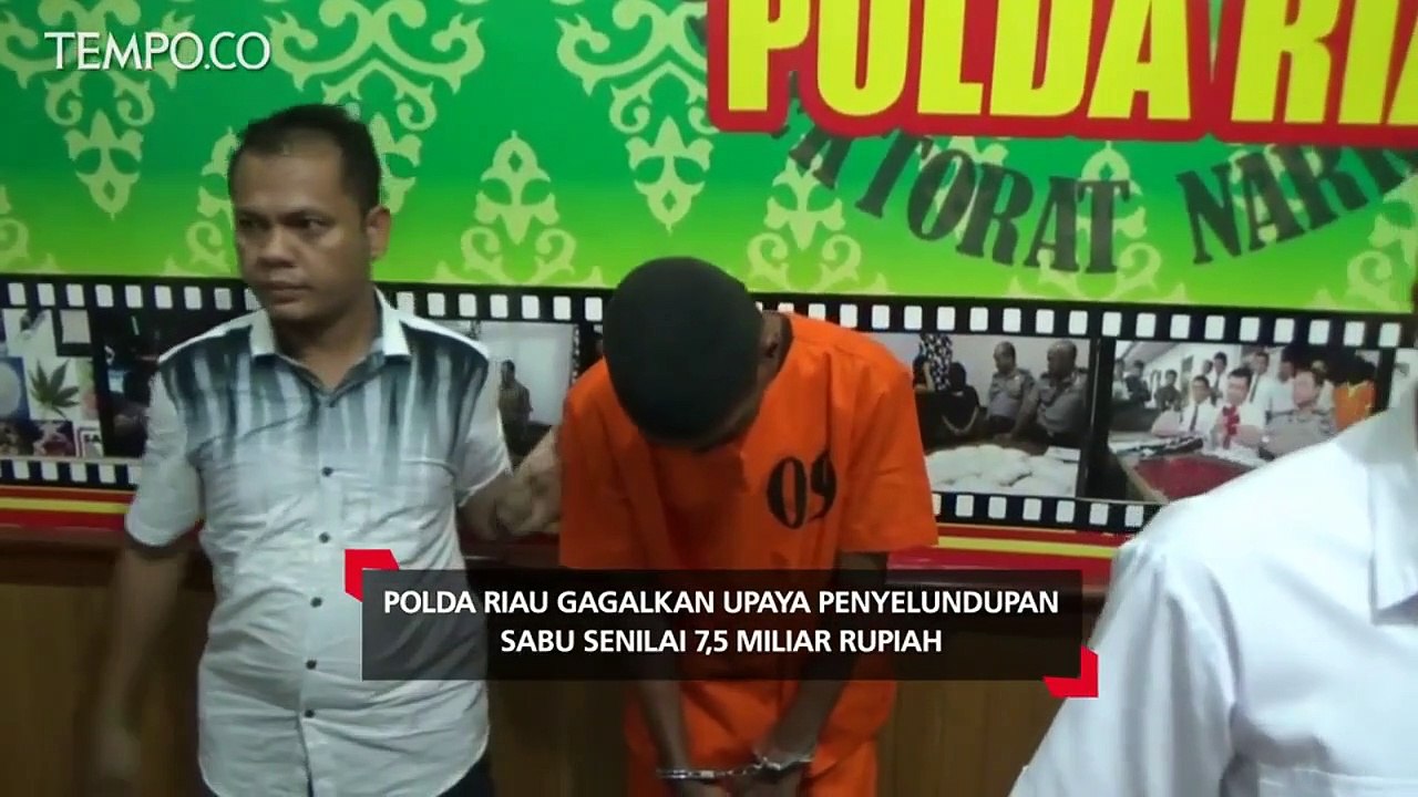 Polda Riau Gagalkan Upaya Penyelundupan Sabu 7,5 Miliar Rupiah