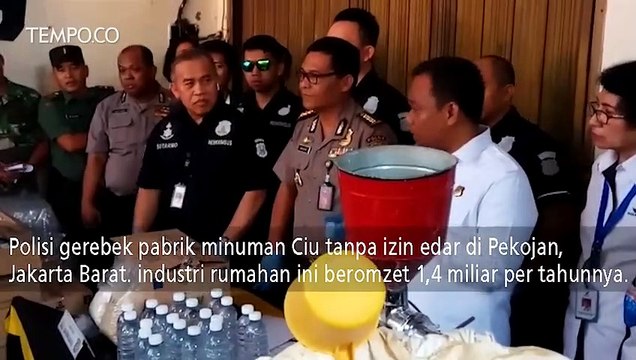 Digerebek, Pabrik Miras Ciu Tanpa Izin Edar