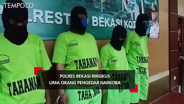 Polres Bekasi Ringkus Lima Orang Pengedar Narkoba