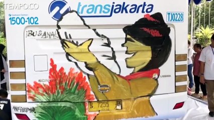 Hari Kartini, Anak Berkebutuhan Khusus Melukis Bus Transjakarta