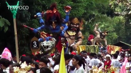 Ritual Ogoh-Ogoh Umat Hindu Banten Menjelang Nyepi