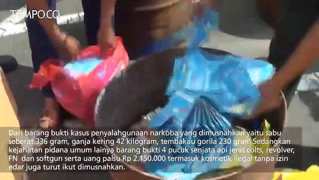 Kejari Serang Musnahkan Barang Bukti Kasus Narkoba