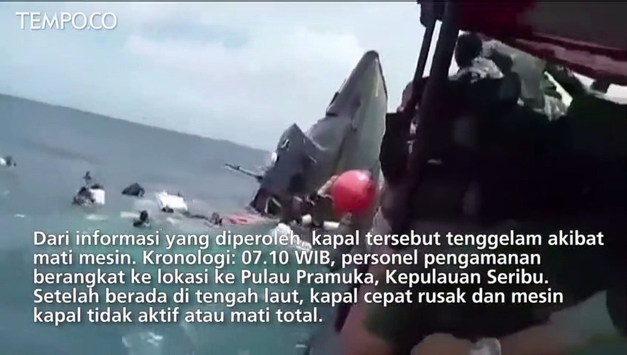 Detik-Detik Kapal Motor Kodam Jaya Tenggelam di Kepulauan Seribu