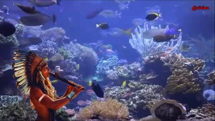 Aquário Virtual - Flautas Indígenas e Musica Calma (SONO TRANQUILO - PARA O BEBÊ, PET E VOCÊ)