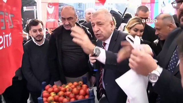 Özdağ 1 liraya domates dağıtıp oy istedi: Ooo Süleyman da burada