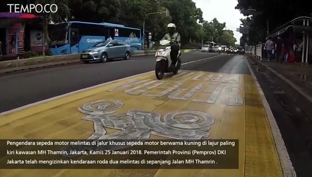 Mulai 5 Februari Pengendara Motor Wajib Melintas di Jalur Motor Jalan Thamrin