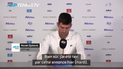 ATP - Djokovic sera en Australie : "Je ne pouvais pas recevoir une meilleure nouvelle"