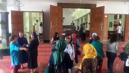BANSER, SRIKANDI LINTAS IMAN BERI DUKUNGAN UNTUK GEREJA ST LIDWINA