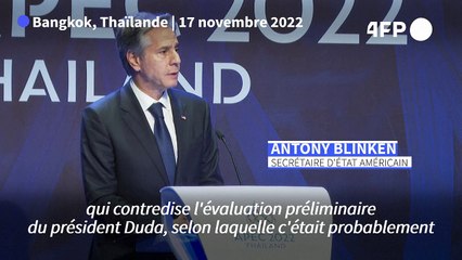 Missile en Pologne: la Russie porte la "responsabilité ultime" dit Blinken