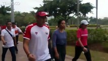 Sandiaga Uno Lari Pagi Bareng Menteri BUMN, Bahas Hal Ini