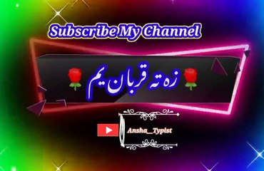 Zo ta na qarban ym | Pashto poetry | pashto black screen status | ansha__typist.