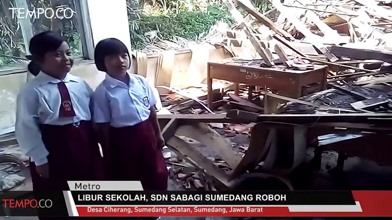 Libur Sekolah, SDN Sabagi Sumedang Roboh