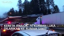 Kereta Anjlok, 70 Korban Luka Dilarikan ke Rumah Sakit