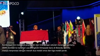 Pulang ke Indonesia, Tim Olimpiade Sains Bawa Lima Medali