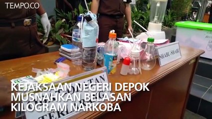 Kejaksaan Negeri Depok Musnahkan Belasan Kilogram Narkoba