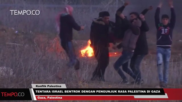 Tentara Israel Bentrok dengan Pengunjuk Rasa Palestina di Gaza