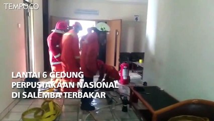 Lantai 6 Gedung Perpustakaan Nasional di Salemba Terbakar