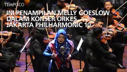 Ini Penampilan melly Goeslow dalam Konser Jakarta Philharmonic