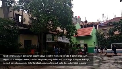 Bangunan di SMPN 32 Pejagalan yang Runtuh Adalah Cagar Budaya