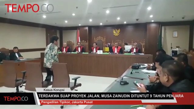 Terdakwa Suap proyek jalan, Musa Zainudin Divonis 9 Tahun Penjara
