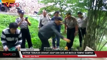 Satpam Temukan Granat Asap dan Gas Air Mata di Tempat Sampah