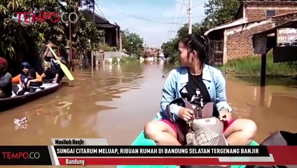 Sungai Citarum Meluap, Ribuan Rumah di Bandung Selatan Tergenang Banjir