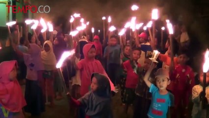 Sambut Tahun Baru Islam, Warga Gelar Pawai Obor