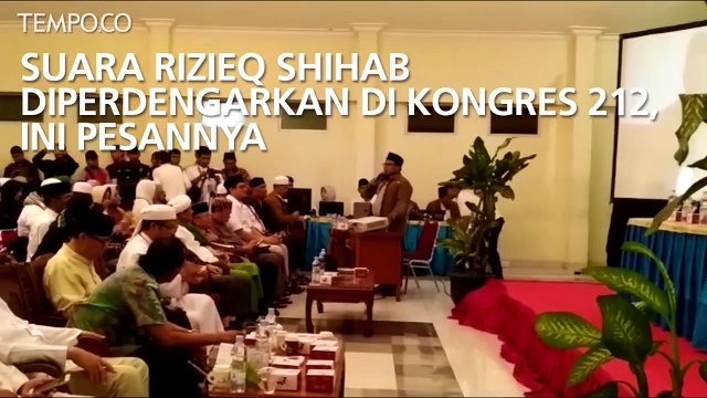 Suara Rizieq Shihab Diperdengarkan di Kongres 212, Ini Isinya