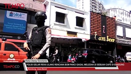 Polisi Gelar Reka Ulang Rencana Bom Panci Gagal Meledak di Sebuah Caf√© di Bandung