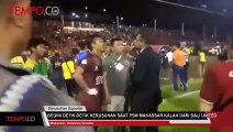 Begini Detik-detik Kerusuhan Suporter PSM Makassar Usai Kalah